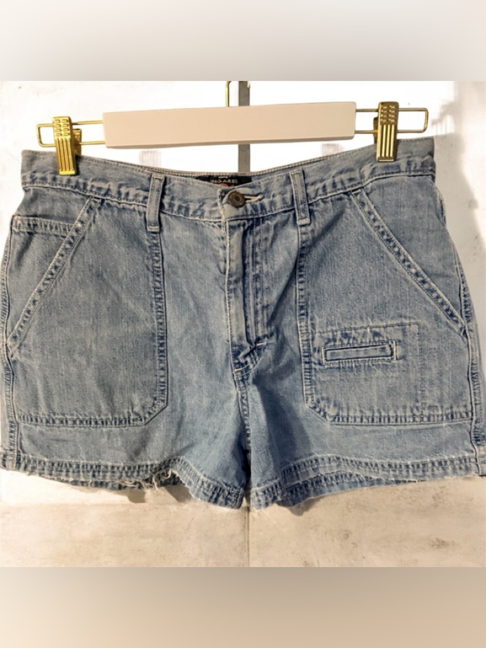 Dungarees Vintage Light Blue Denim Utility Shorts Sz. 10 GUC